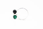 Charger l&#39;image dans la galerie, Bague Zizi – Onyx et Malachite en Argent
