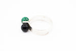 Charger l&#39;image dans la galerie, Bague Zizi – Onyx et Malachite en Argent
