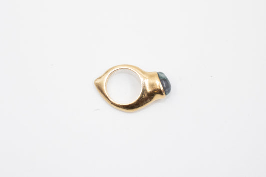 Bague Héritage – Or et Agate